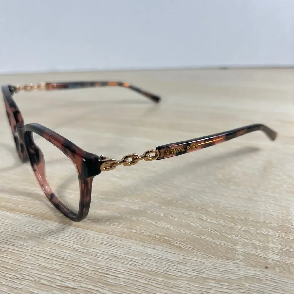 Michael Kors MK8018 Sabina IV Eyeglasses Pink Tortoise Chain Link 52-15-135